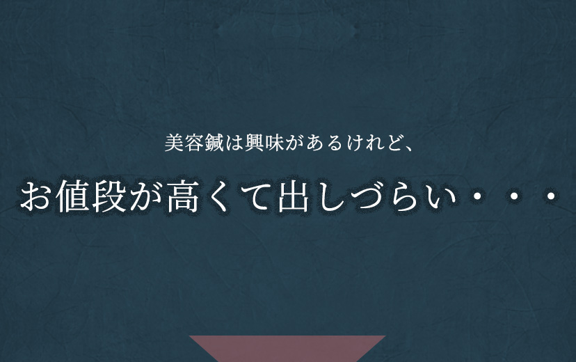 美容鍼は興味があるけれど、お値段が高くて出しづらい・・・